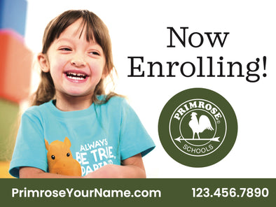 The Beginning of Something Big (Now Enrolling Yard Sign)