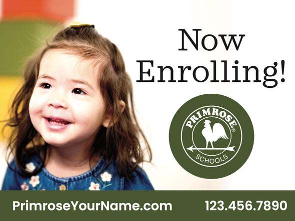 The Beginning of Something Big (Now Enrolling Yard Sign)