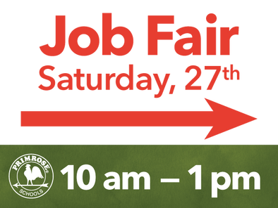 Job Fair Yard Sign with Date, Time, Right Directional Arrow