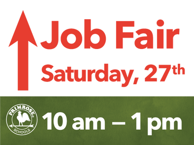 Job Fair Yard Sign with Date, Time, Ahead Directional Arrow