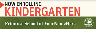 Now Enrolling Kindergarten Banner