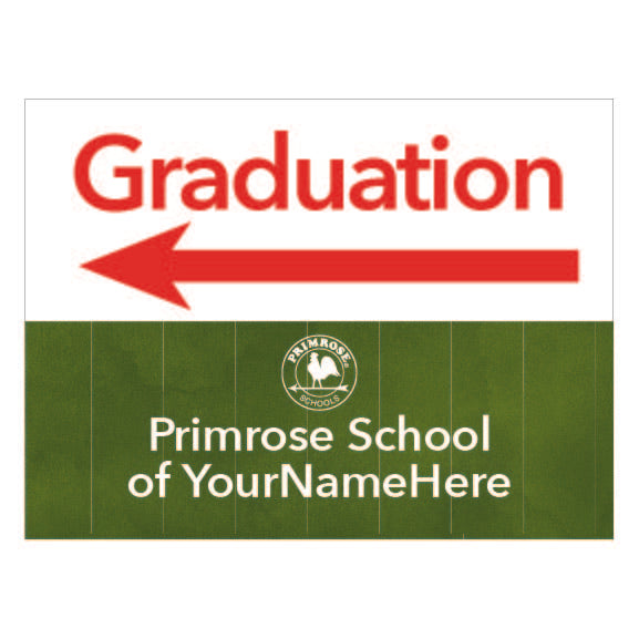 Graduation Left Directional Yard Sign